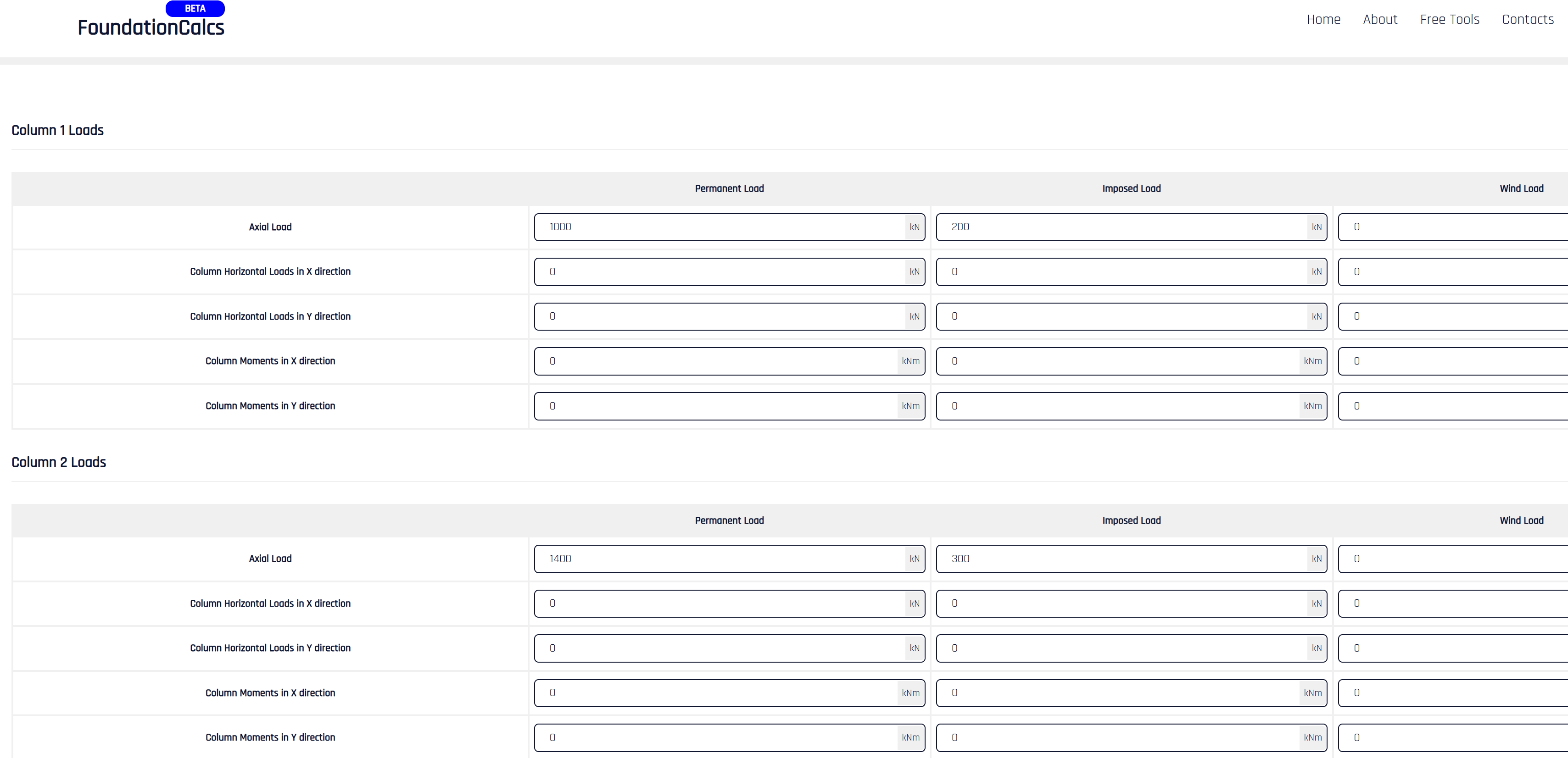 Foundation Calcs Validation